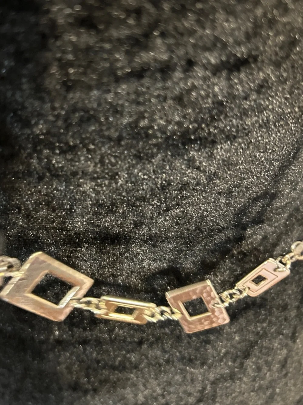Brighton Silver and Purple Geometric Link Necklace - Women Jewelry